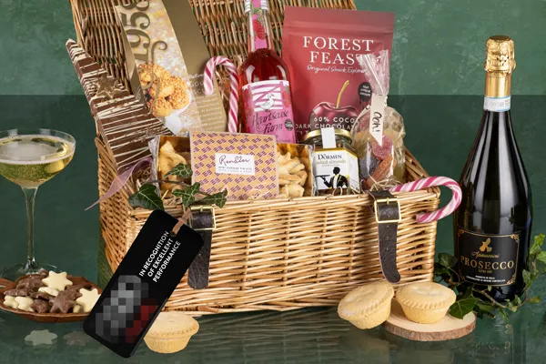 Branded corporate hampers with luggage tags for a global automotive manufacturer