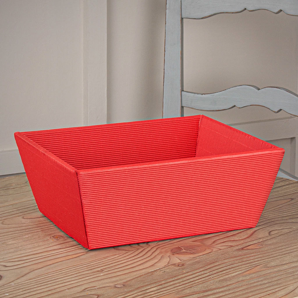 Red Kraft Gift Tray. Step Sided.