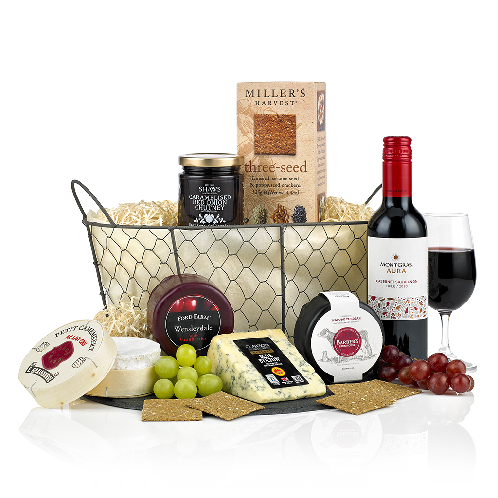Cheese & Wine Basket Virginia Hayward