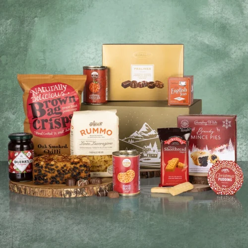 Festive Family Fayre Hamper with an assortment of items