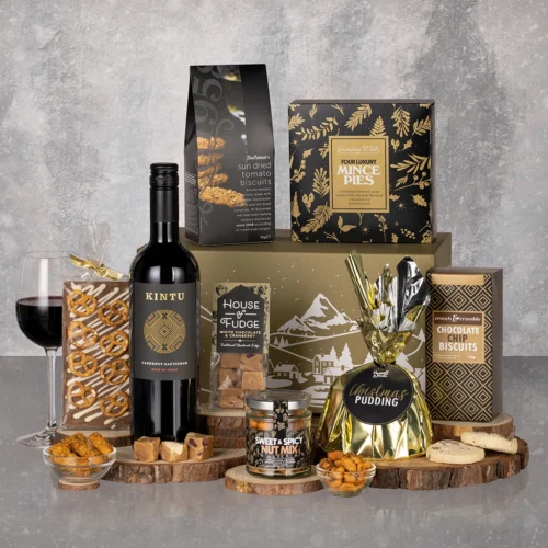 Seasons Greetings Carton Red Wine Christmas Hamper