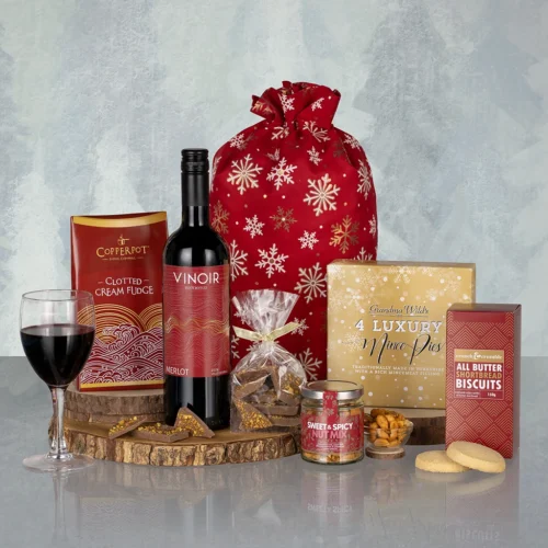 Love From Santa Red Wine Christmas Gift Sack