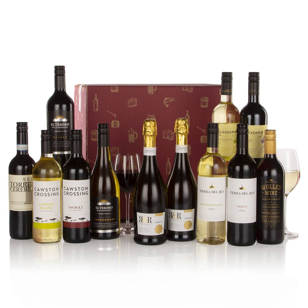 Wine Hamper for Christmas in a box